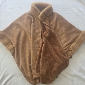Brown Alpaca Poncho Or Cape NEW